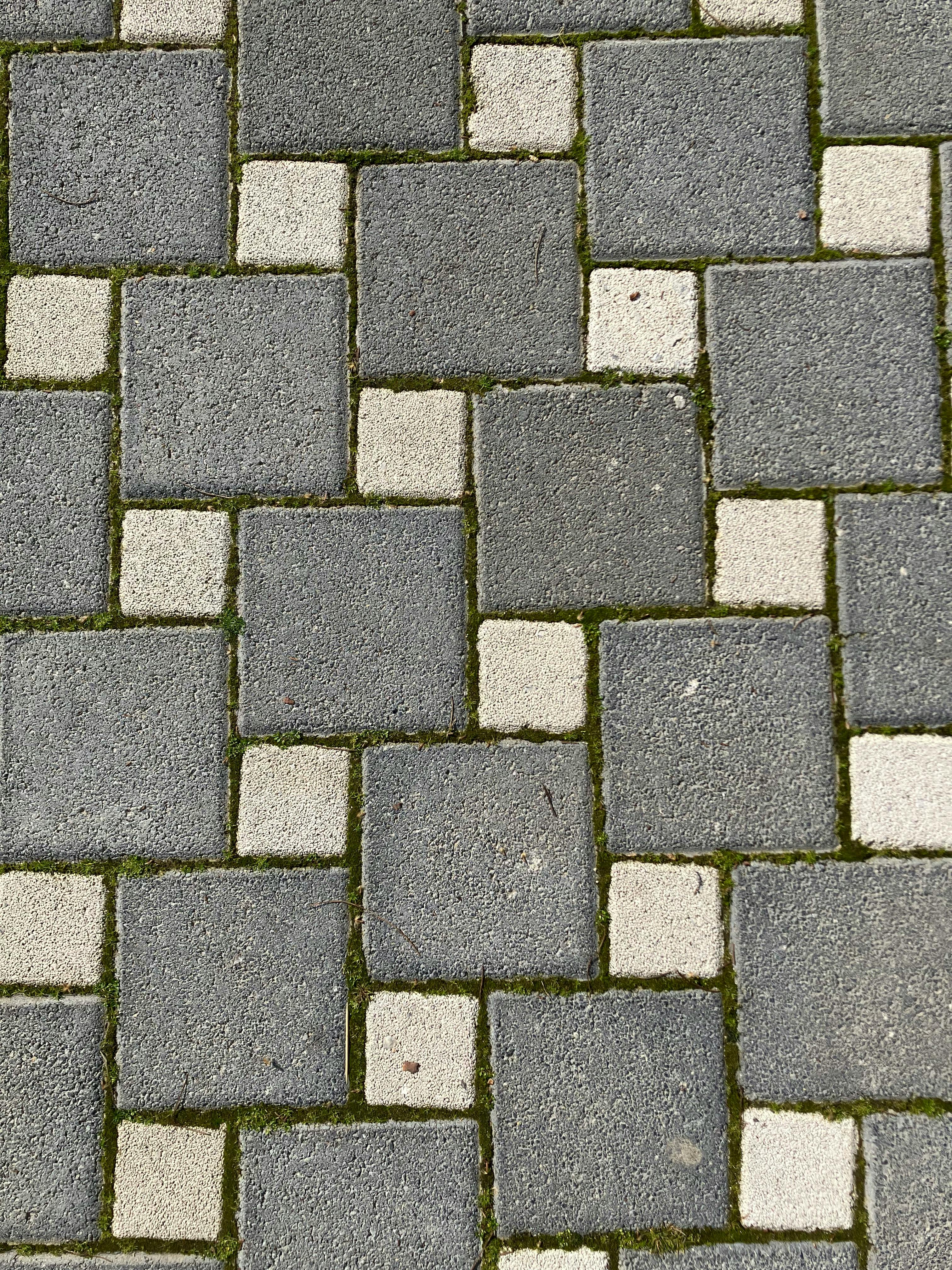 Sidewalk concrete block paving
